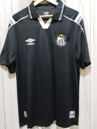 Camisa Santos F.C. - Terceiro Uniforme Preto - Temporada 2026/2027 - Tamanho 4GG