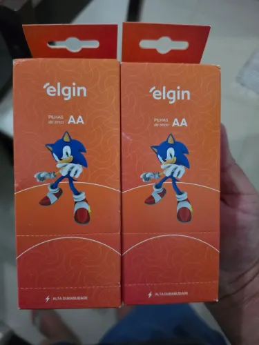 Pilhas Elgin AA caixa com 40 unidades