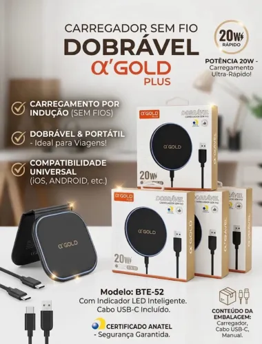 Carregador por Indução iPhone e Android