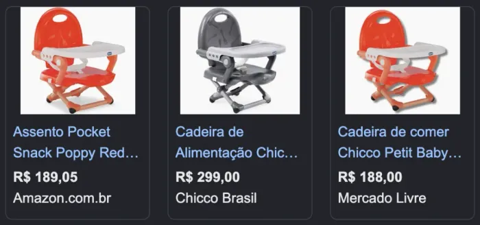 Cadeirinha de Alimentação Chicco Pocket Snack Portátil 