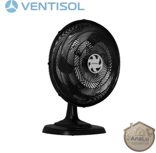 Ventilador Mesa Ventisol 30cm 6 Pas Preto