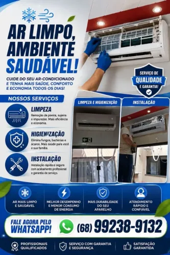 LIMPEZA E INSTALAÇÃO DE AR CONDICIONADO