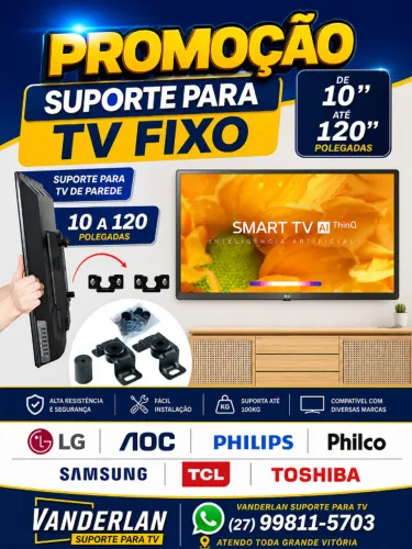 SUPORTE PARA TV FIXO E ARTICULADO