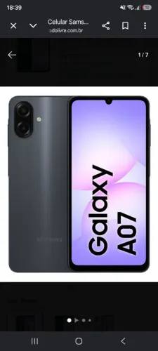 Galaxy a07 tela um pouco torta,mas sem nenhum trinco ou risco