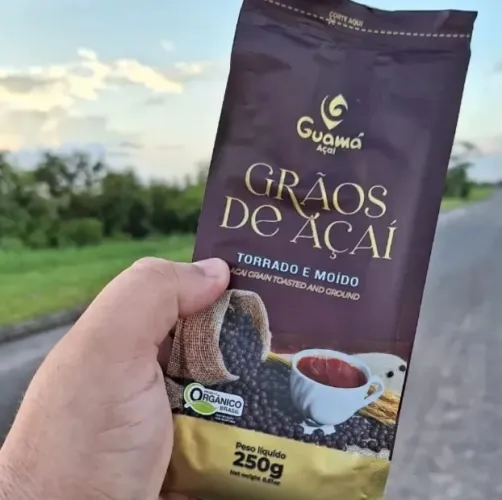 Grãos de Açaí  Guamá Torrado e Moído Tradicional 100% Natural Orgânico