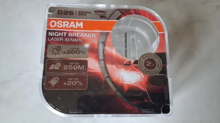 Par lampada Farol Xenon D2S Osram Original Xenarc Night Breaker 4200k