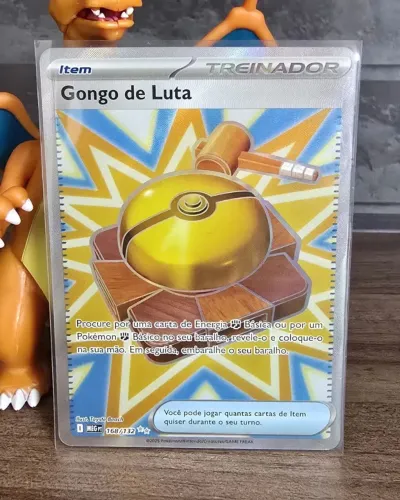 Carta Pokémon - Gongo de Luta 168/132 ME01 Arte Secreta