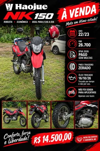 Vendo nk 150 ano 22/23 km 26.700