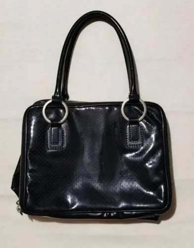 Bolsa preta verniz vintage