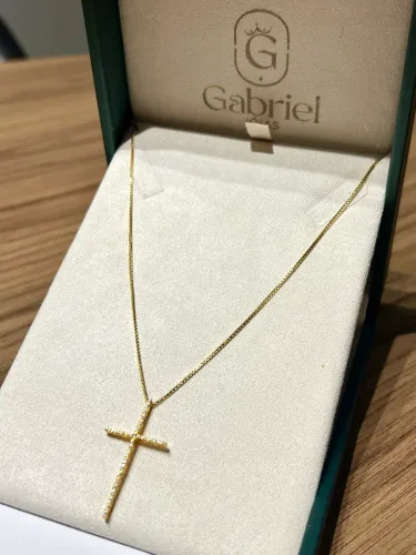 Cordão de ouro elegante 6.2g + pingente ( LOJA )