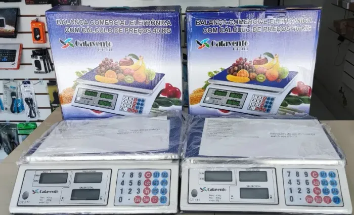 Balança digital 40kg para uso em comércios Luizawu eletrônica novas garantia de 6 meses