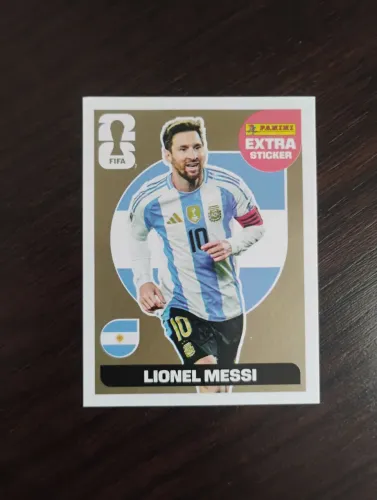 Figurinha Messi extra Sticker Gold