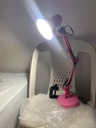 Luminária + Lâmpada. Mesa Articulável 360 Base Escritório Leitura Trabalho.