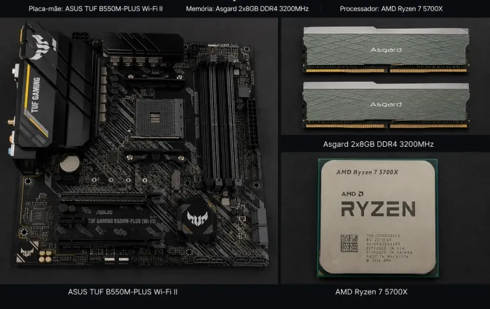 Kit AM4 | Ryzen 7 5700x + B550M + 16GB 3200mhz