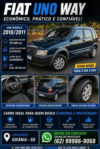 Fiat Uno Mille WAY Economy 1.0 F.flex 4P 2011