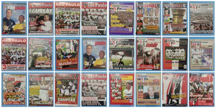Lote Revistas São Paulo fc, Posters e Guias