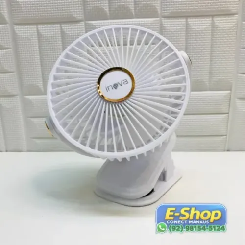 Mini Ventilador Portátil De Clip Turbo Com 5 Velocidades - Entrega Rápida