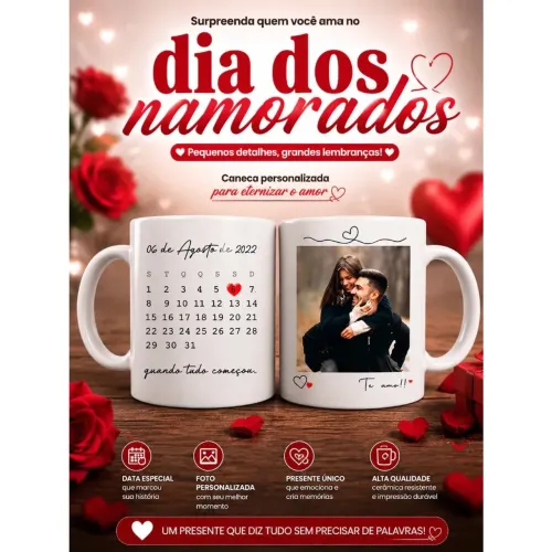Canecas personalizadas para o Dia dos Namorados