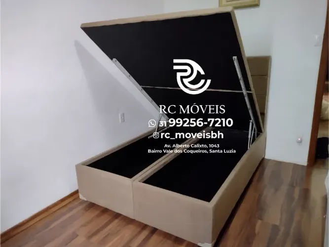 Cama Box Baú Casal Bipartido 1,38x1,88 - Blindada Direto da Fábrica