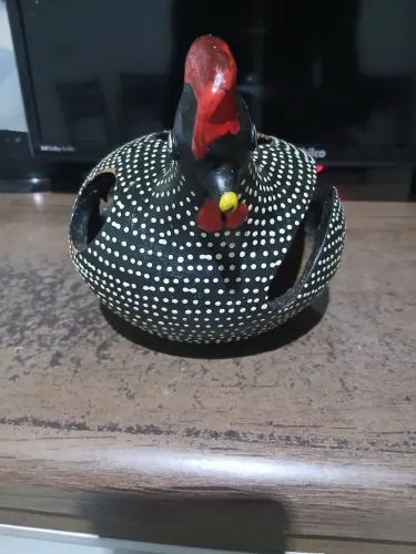 GALINHA DE ANGOLA BARRO VINTAGE COLECIONADORES