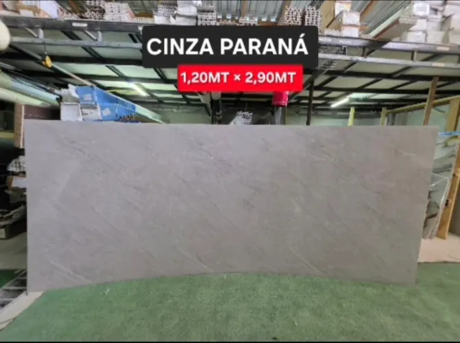 Revestimento Parede Cinza Paraná Fosca - 1,20 x 2,90m | Parcela