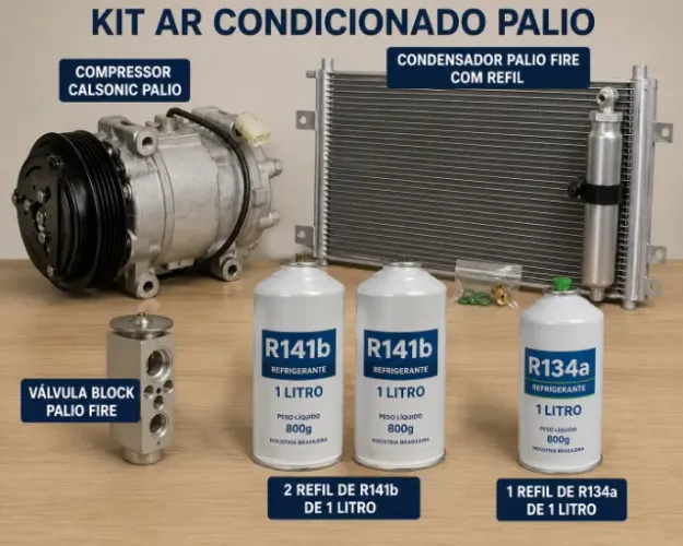 kit reparo ar condicionado automotvio completo
