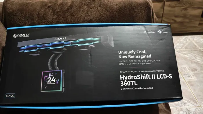 Water Cooler Lian Li HydroShift II LCD-S 360TL Black - NOVO Na Caixa + NF