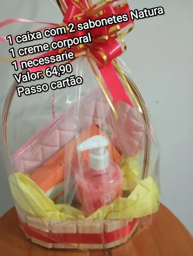 Cestas com produtos de beleza, para presentes e lembranças para todas as ocasiões