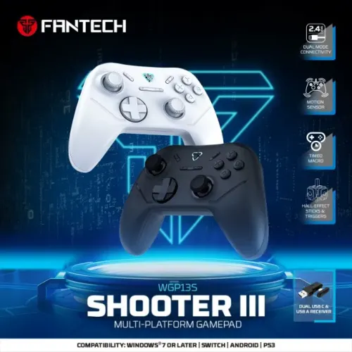 (NOVO) Controler Fantech Shooter III WGP13S Hall Effect 1000Hz Wireless Windows Android