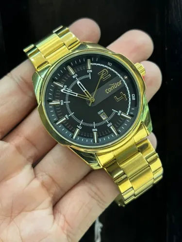 Relógio Masculino Condor Analógico Dourado