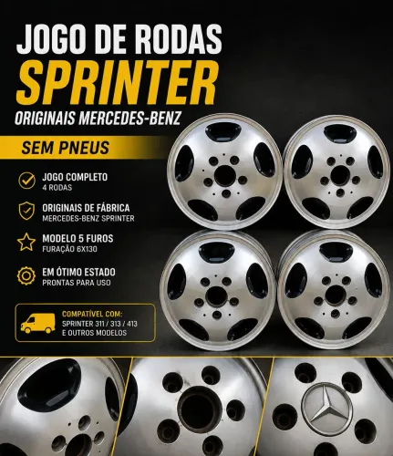 Jogo de rodas Sprinter aro 15