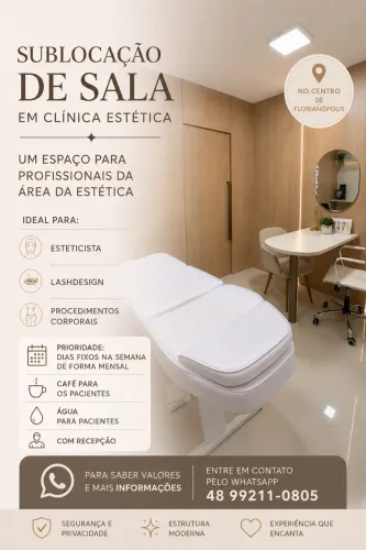 Sub locação de sala em clínica estética