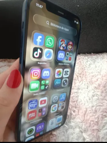 iPhone 12 64G Bateria 94% tudo ok som ok facial ok tudo ok  100% 