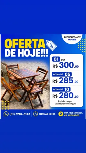 Conjunto de mesa e cadeiras dobráveis 