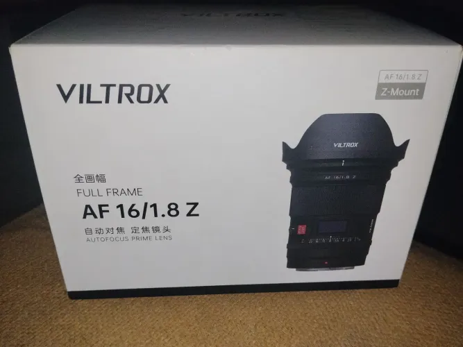 Lente grande angular viltrox AF 16/1.8 Z Full Frame 