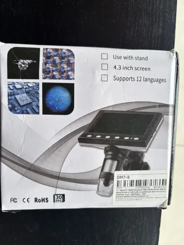 Microscópio digital tela de 4.3 polegadas 
