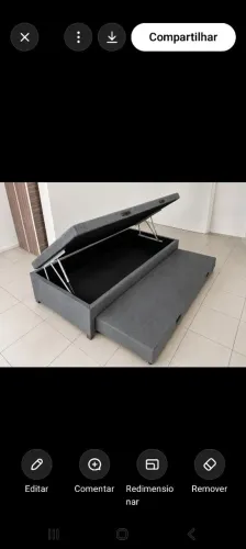 Cama.box solteiro com cama auxiliar e baú