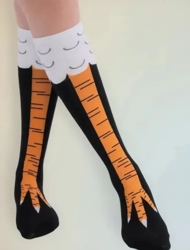 Meia cano alto "Pé de Galinha"