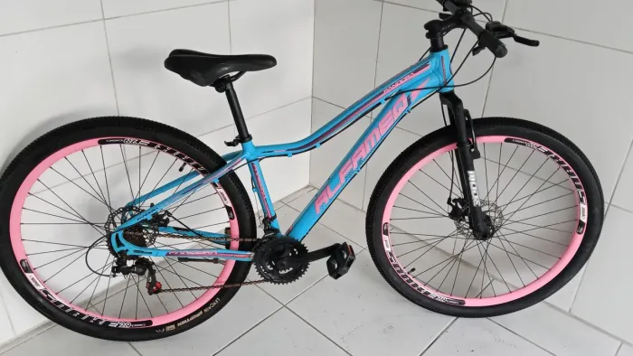 Vendo uma linda bicicleta aro 29 alfameq original com 21 marcha quadro de alumínio 