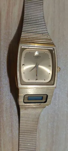2 (dois)relógios Citizen Quartz VINTAGE Ana-Digi Display Duplo Anos 70/80 parado conserto!