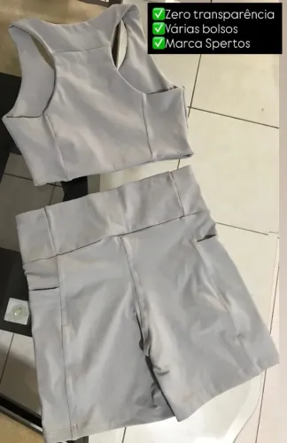 Conjunto de short vários bolsos corrida treino marca Spertos 