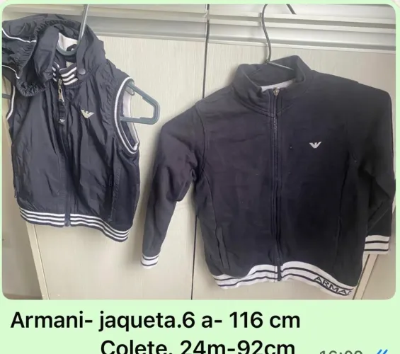 Armani: jaqueta e colete . Criança