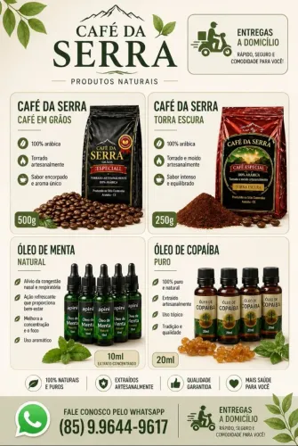 Café da Serra 100% arábica - Torrado artesanalmente