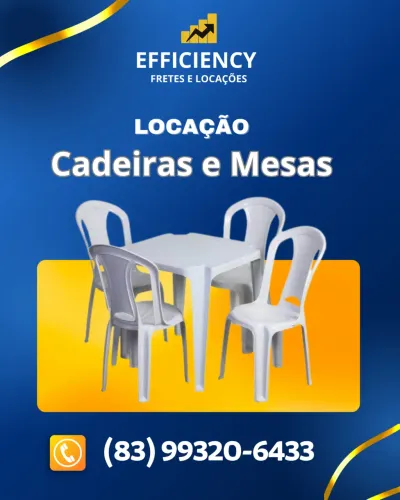 LOCAÇÃO / ALUGUEL DE MESAS E CADEIRAS E TOALHAS