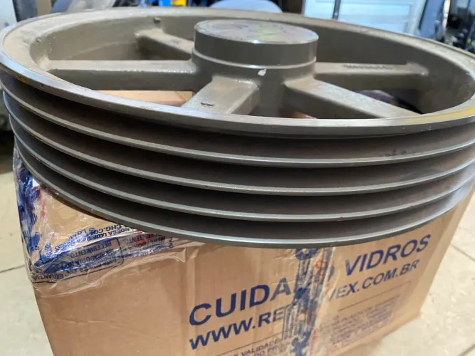 Polia De Ferro 480mm 4 Canais Tipo A Mademil Fundibel 480a4