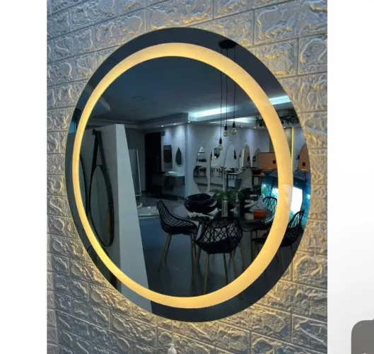 Espelho Redondo Polido com Led Pra Salão