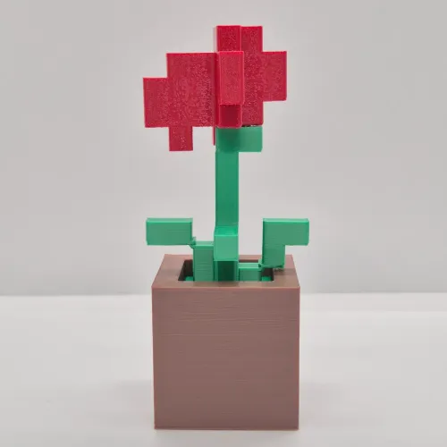 Flor Papoula Minecraft 10cm