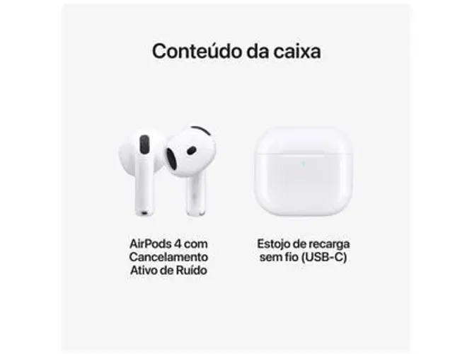 Airpod 4 com cancelamento ativo de ruido