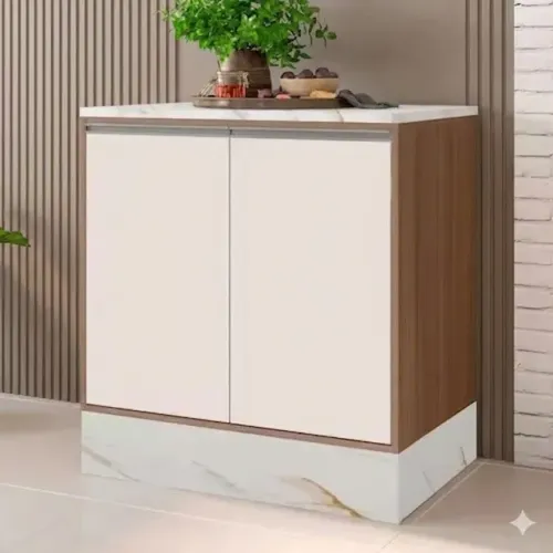 Balcão Cozinha Pisa Carvalho Off White Novo