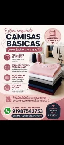 Fecho camisa básica em casa 